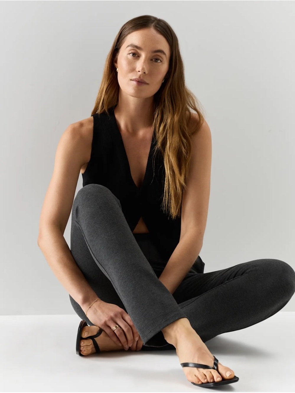 Quince Ultra-Stretch Ponte Straight Leg Pants - Picture 2 of 8